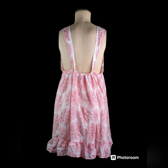 Calypso St Barth X Target White Pink Abstract Print Dress, L, EUC - Picture 4 of 6